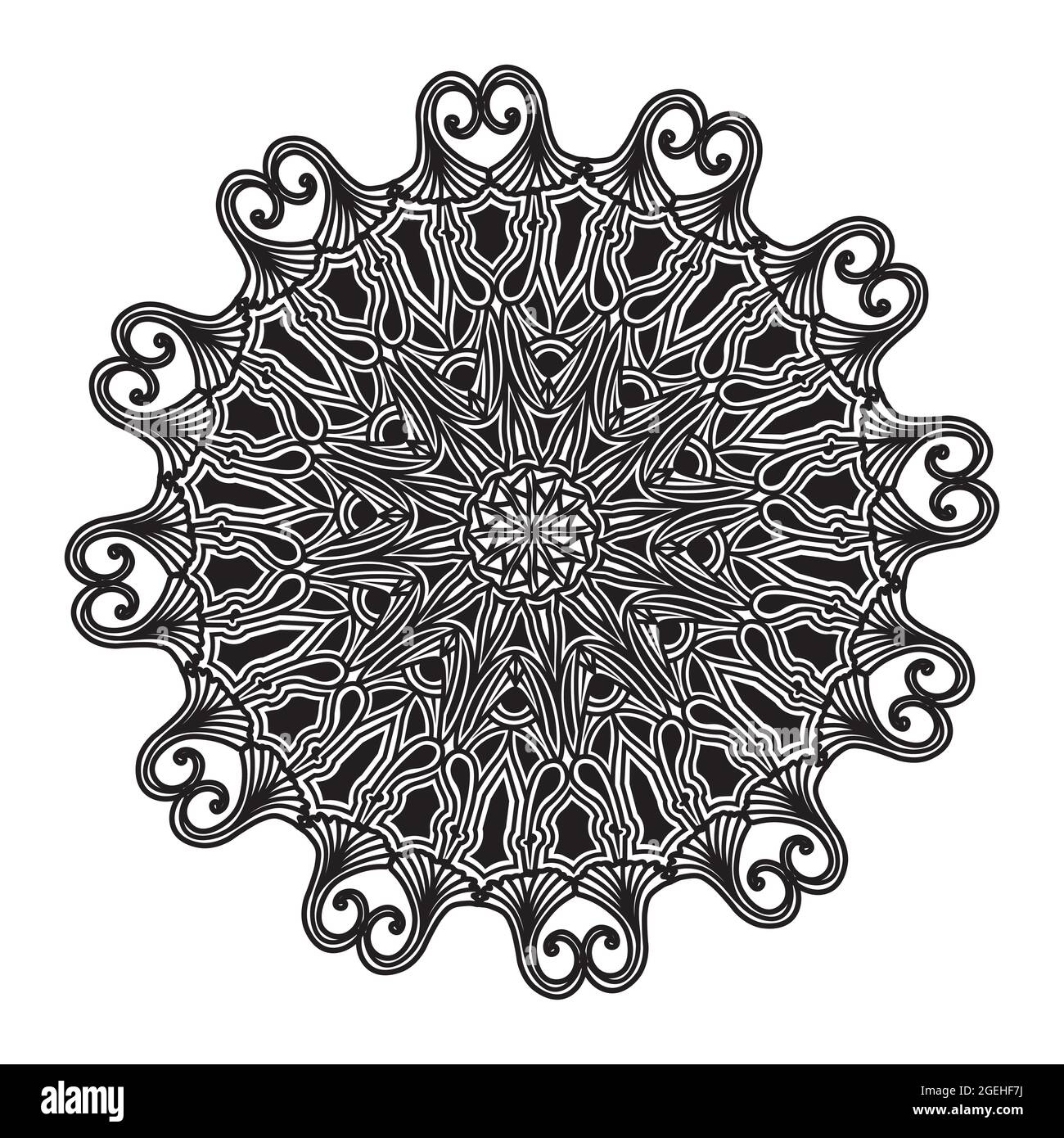 mandala détente adulte créative mystique décoration florale méditation conception de l'élément graphique arrière-plan Illustration de Vecteur
