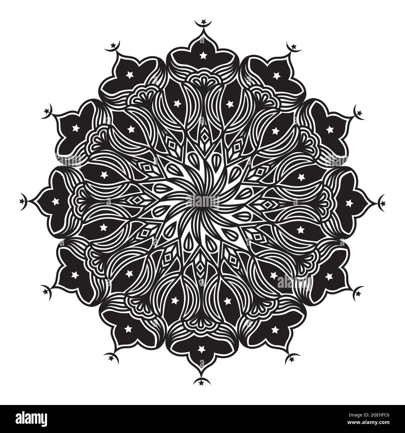 mandala détente adulte créative mystique décoration florale méditation conception de l'élément graphique arrière-plan Illustration de Vecteur