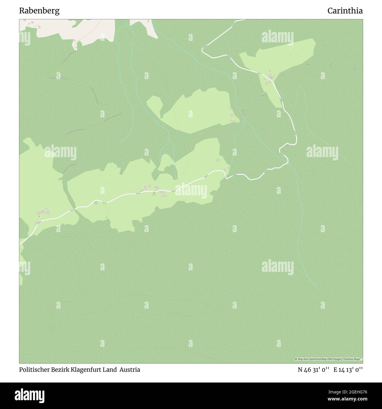 Rabenberg, Politischer Bezirk Klagenfurt Land, Autriche, Carinthie, N 46 31' 0'', E 14 13' 0'', carte, carte intemporelle publiée en 2021. Les voyageurs, les explorateurs et les aventuriers comme Florence Nightingale, David Livingstone, Ernest Shackleton, Lewis et Clark et Sherlock Holmes se sont appuyés sur des cartes pour planifier leurs voyages dans les coins les plus reculés du monde. Timeless Maps dresse la carte de la plupart des sites du monde, montrant ainsi la réalisation de grands rêves Banque D'Images