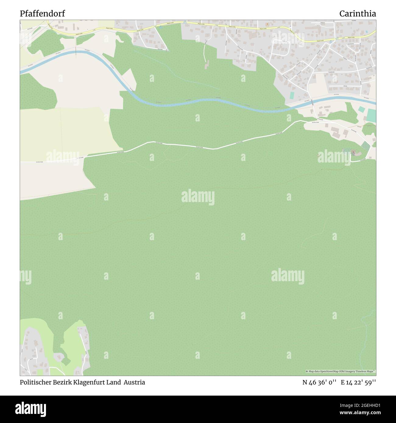 Pfaffendorf, Politischer Bezirk Klagenfurt Land, Autriche, Carinthie, N 46 36' 0'', E 14 22' 59'', carte, carte intemporelle publiée en 2021. Les voyageurs, les explorateurs et les aventuriers comme Florence Nightingale, David Livingstone, Ernest Shackleton, Lewis et Clark et Sherlock Holmes se sont appuyés sur des cartes pour planifier leurs voyages dans les coins les plus reculés du monde. Timeless Maps dresse la carte de la plupart des sites du monde, montrant ainsi la réalisation de grands rêves Banque D'Images