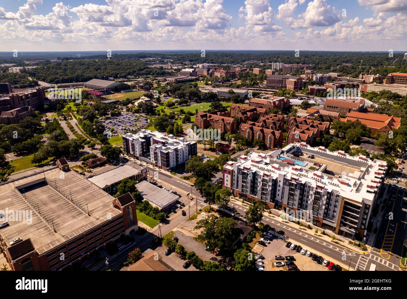 Tallahassee, FL, USA - 15 août 2021 : photo aérienne FSU Florida State University Campus Banque D'Images