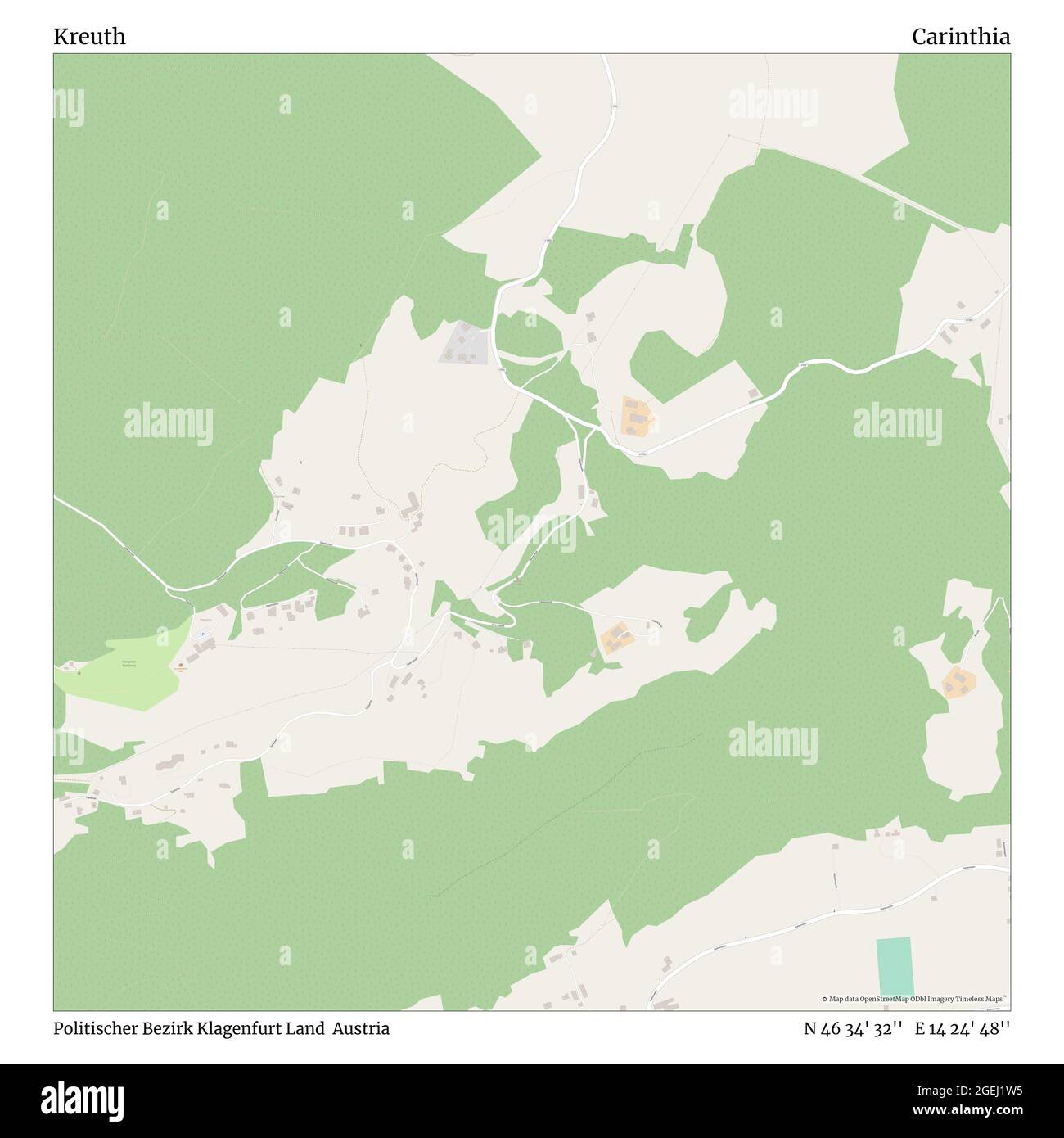 Kreuth, Politischer Bezirk Klagenfurt Land, Autriche, Carinthie, N 46 34' 32'', E 14 24' 48'', carte, carte intemporelle publiée en 2021. Les voyageurs, les explorateurs et les aventuriers comme Florence Nightingale, David Livingstone, Ernest Shackleton, Lewis et Clark et Sherlock Holmes se sont appuyés sur des cartes pour planifier leurs voyages dans les coins les plus reculés du monde. Timeless Maps dresse la carte de la plupart des sites du monde, montrant ainsi la réalisation de grands rêves Banque D'Images