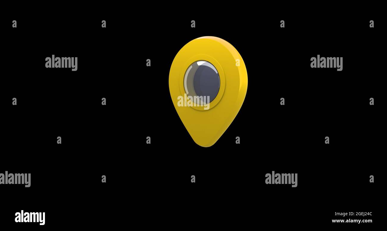 Broche de carte jaune 4k Banque D'Images Broche de carte jaune 4k Banque D'Images