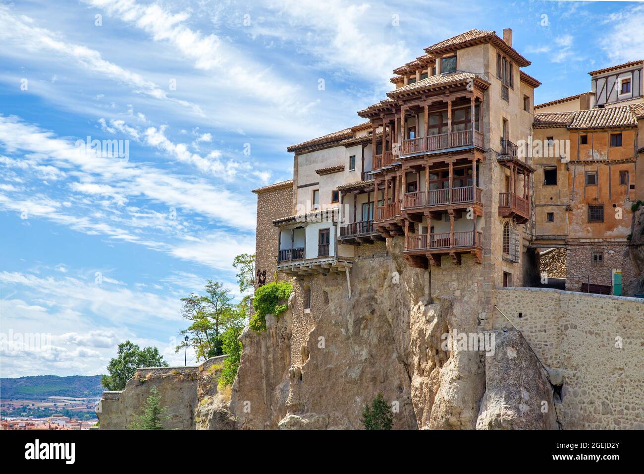 Maisons suspendues à Cuenca, Castilla-la Mancha, Espagne Banque D'Images