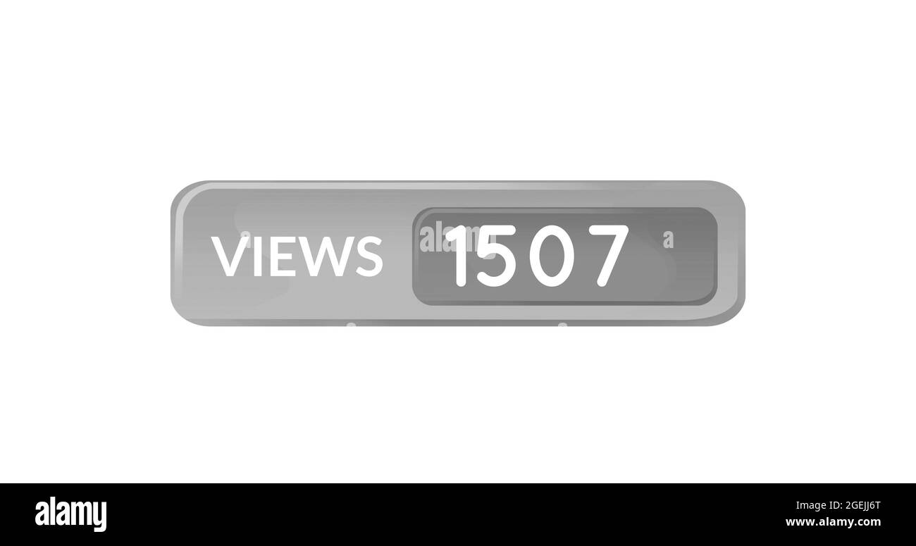 Boîte grise avec nombre de vues 4k Banque D'Images