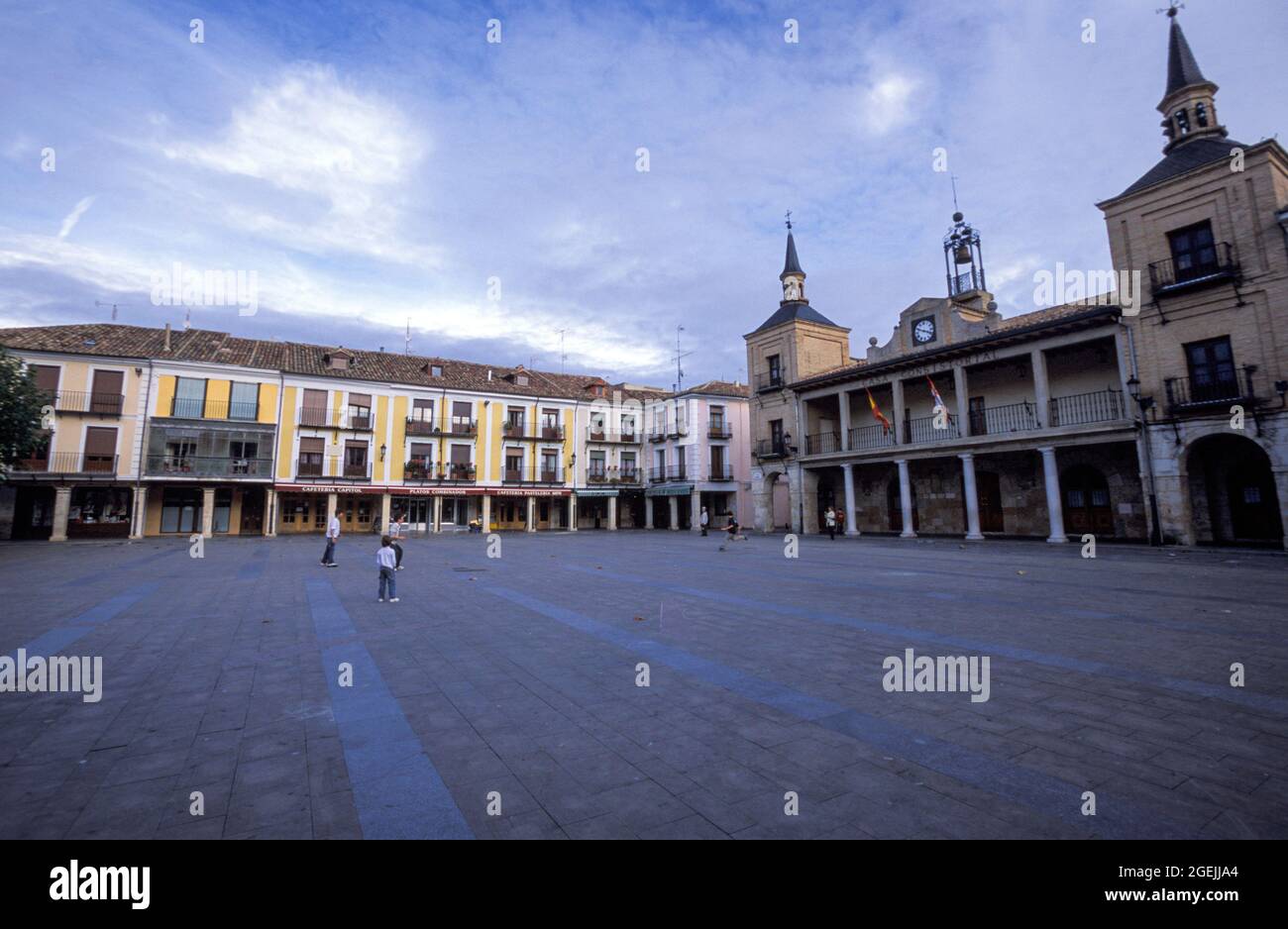 Plaza Mayor, Burgo de Osma-Ciudad de Osma, province de Soria, Castille et León, Espagne. Banque D'Images