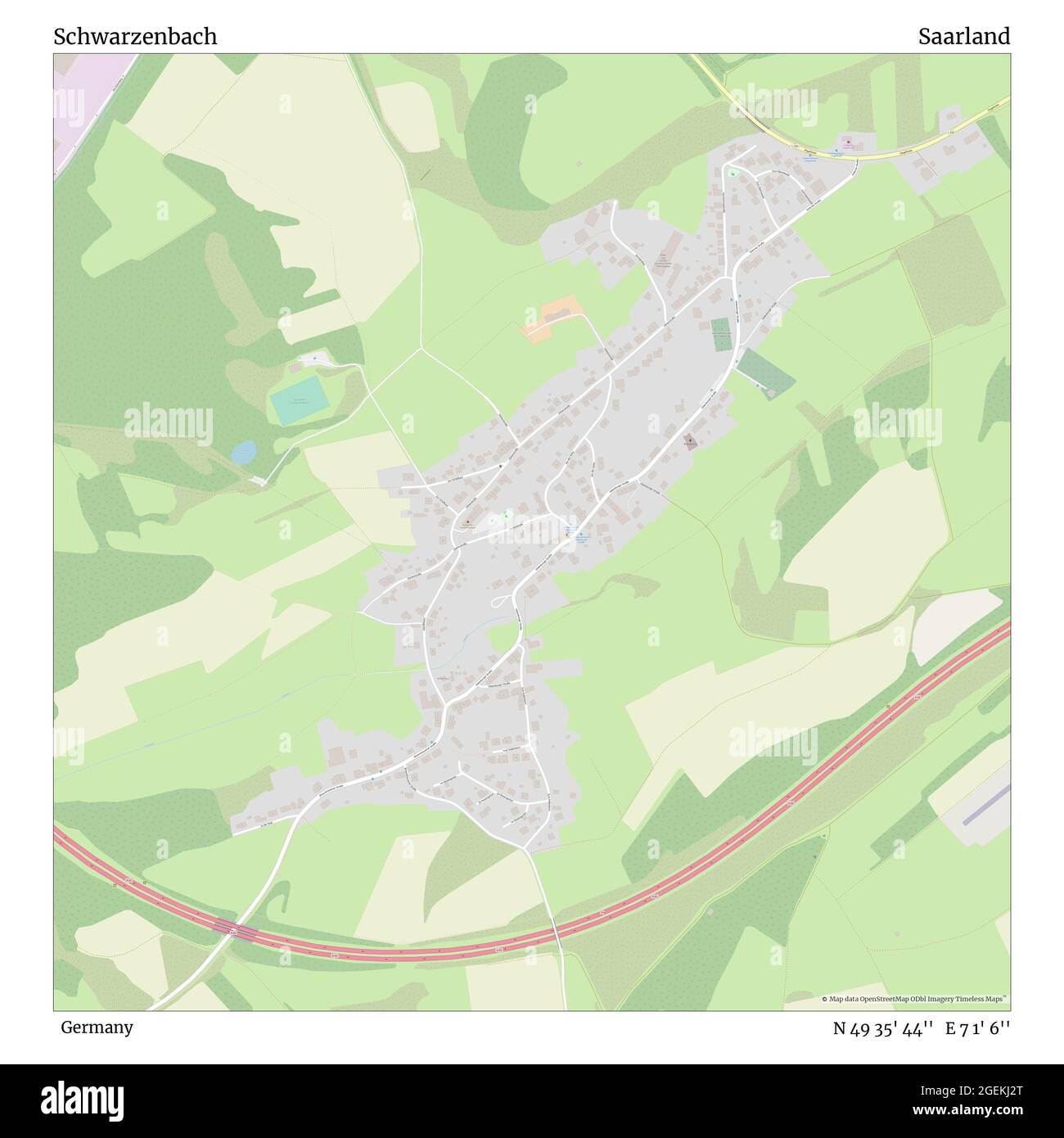 Schwarzenbach, Allemagne, Sarre, N 49 35' 44'', E 7 1' 6'', carte, carte intemporelle publiée en 2021. Les voyageurs, les explorateurs et les aventuriers comme Florence Nightingale, David Livingstone, Ernest Shackleton, Lewis et Clark et Sherlock Holmes se sont appuyés sur des cartes pour planifier leurs voyages dans les coins les plus reculés du monde. Timeless Maps dresse la carte de la plupart des sites du monde, montrant ainsi la réalisation de grands rêves Banque D'Images