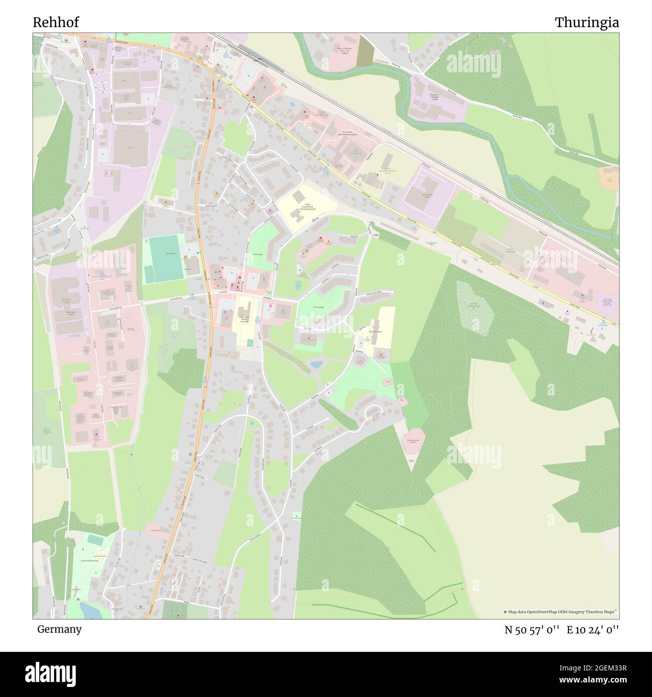 Rehhof, Allemagne, Thuringe, N 50 57' 0', E 10 24' 0'', carte, carte intemporelle publiée en 2021. Les voyageurs, les explorateurs et les aventuriers comme Florence Nightingale, David Livingstone, Ernest Shackleton, Lewis et Clark et Sherlock Holmes se sont appuyés sur des cartes pour planifier leurs voyages dans les coins les plus reculés du monde. Timeless Maps dresse la carte de la plupart des sites du monde, montrant ainsi la réalisation de grands rêves Banque D'Images