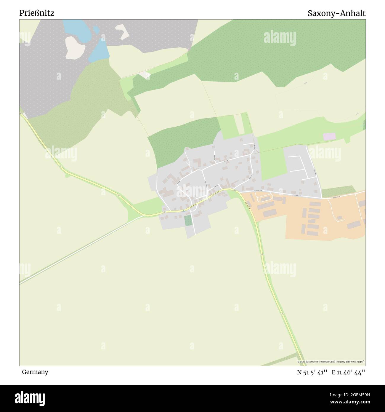 Prießnitz, Allemagne, Saxe-Anhalt, N 51 5' 41'', E 11 46' 44'', carte, carte intemporelle publiée en 2021. Les voyageurs, les explorateurs et les aventuriers comme Florence Nightingale, David Livingstone, Ernest Shackleton, Lewis et Clark et Sherlock Holmes se sont appuyés sur des cartes pour planifier leurs voyages dans les coins les plus reculés du monde. Timeless Maps dresse la carte de la plupart des sites du monde, montrant ainsi la réalisation de grands rêves Banque D'Images