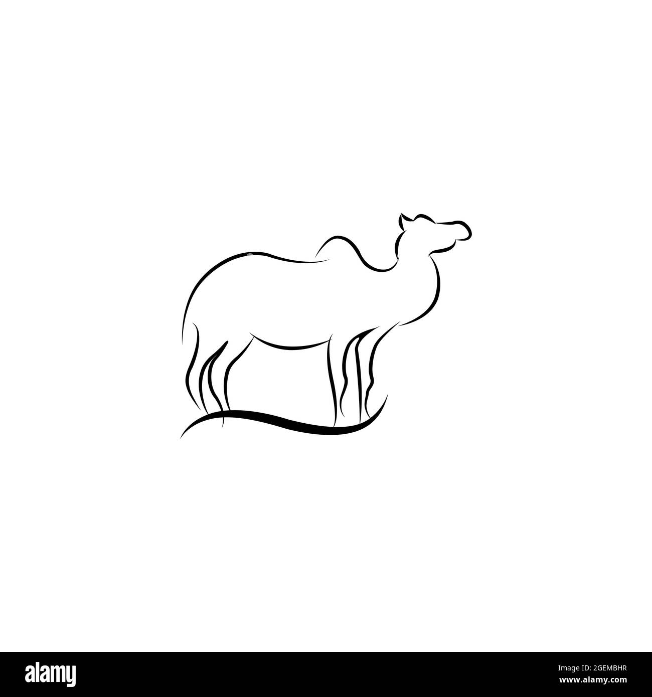 Logo avec un symbole de “CHAMEAU” formé un bon symbole.EPS 10 Illustration de Vecteur