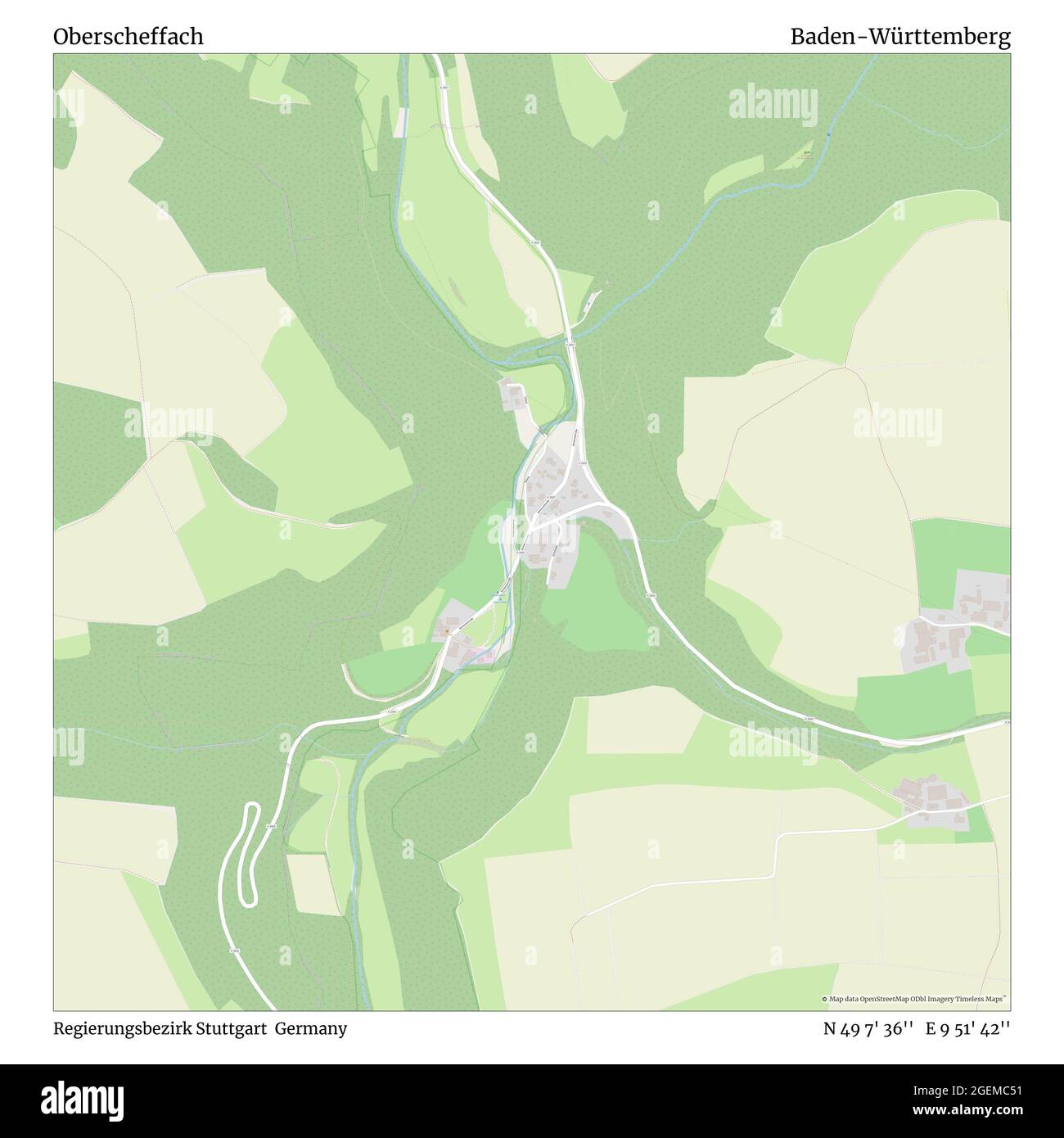 Oberscheffach, Regierungsbezirk Stuttgart, Allemagne, Bade-Wurtemberg, N 49 7' 36'', E 9 51' 42'', carte, Timeless carte publiée en 2021. Les voyageurs, les explorateurs et les aventuriers comme Florence Nightingale, David Livingstone, Ernest Shackleton, Lewis et Clark et Sherlock Holmes se sont appuyés sur des cartes pour planifier leurs voyages dans les coins les plus reculés du monde. Timeless Maps dresse la carte de la plupart des sites du monde, montrant ainsi la réalisation de grands rêves Banque D'Images