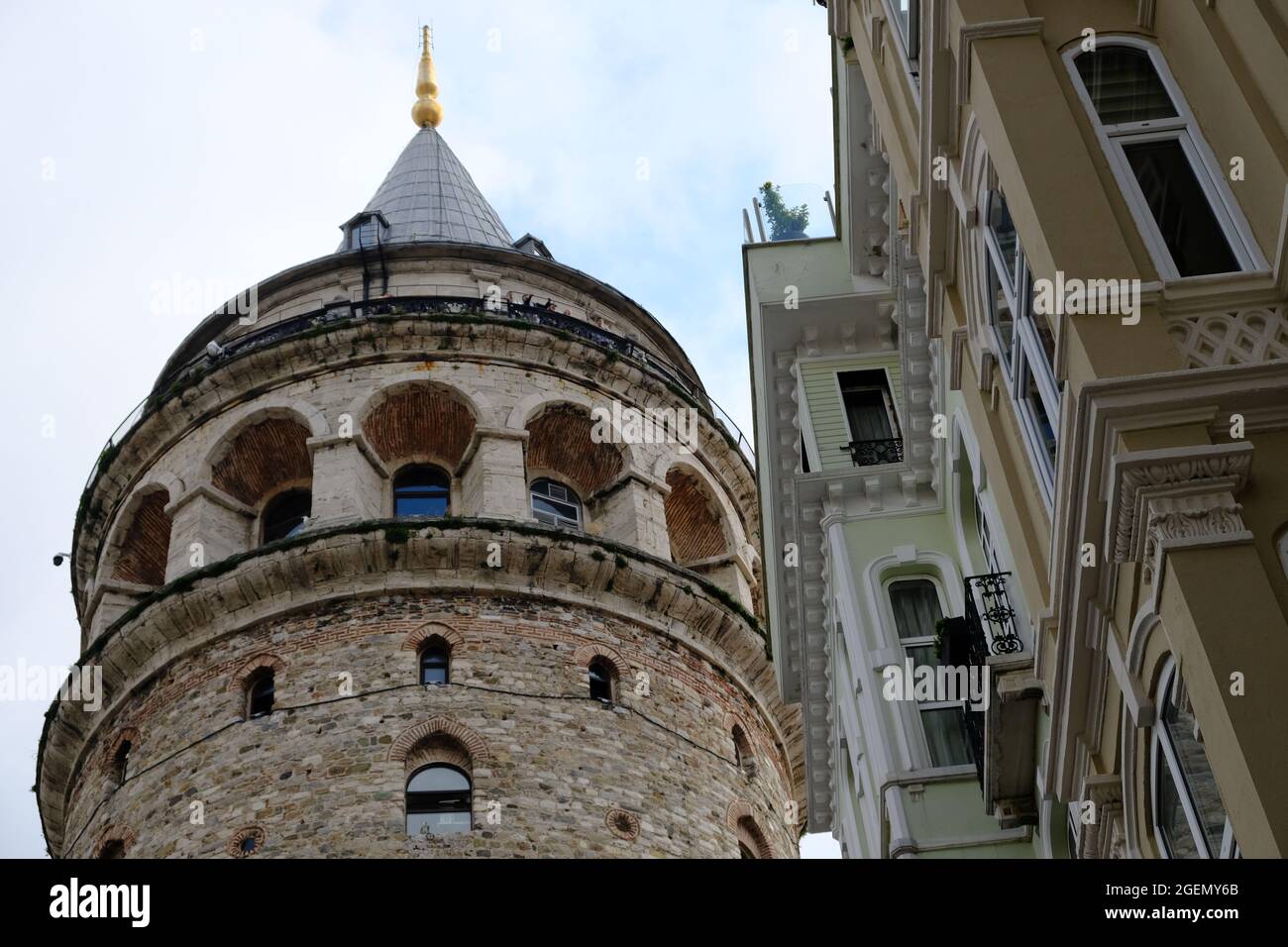 Turquie Istanbul - Tour de Galata à la lumière du jour Banque D'Images