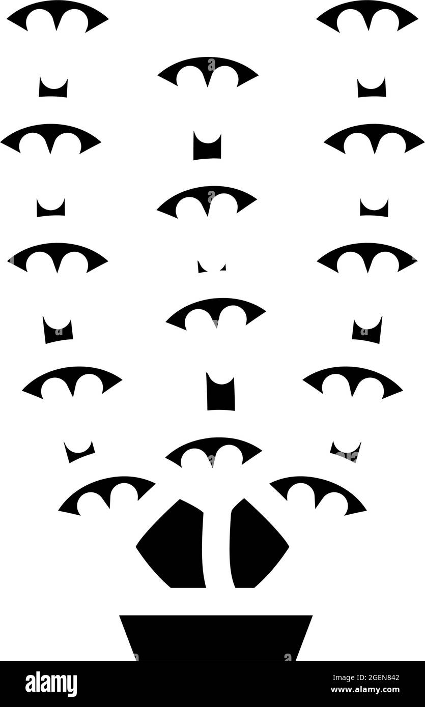 illustration vectorielle d'icône de glyphe d'algues d'aquarium Illustration de Vecteur