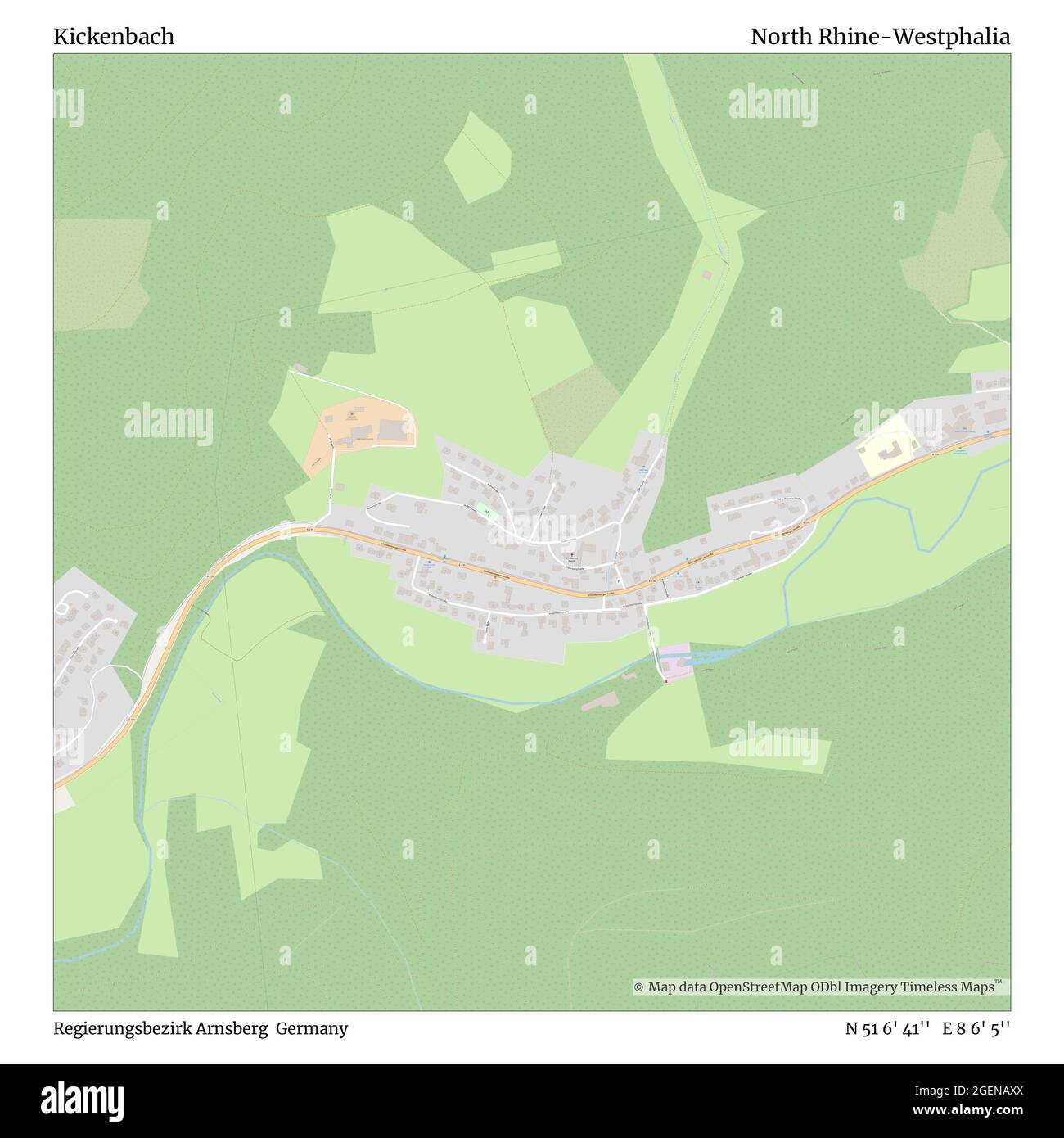 Kickenbach, Regierungsbezirk Arnsberg, Allemagne, Rhénanie-du-Nord-Westphalie, N 51 6' 41'', E 8 6' 5'', carte, Timeless carte publiée en 2021. Les voyageurs, les explorateurs et les aventuriers comme Florence Nightingale, David Livingstone, Ernest Shackleton, Lewis et Clark et Sherlock Holmes se sont appuyés sur des cartes pour planifier leurs voyages dans les coins les plus reculés du monde. Timeless Maps dresse la carte de la plupart des sites du monde, montrant ainsi la réalisation de grands rêves Banque D'Images