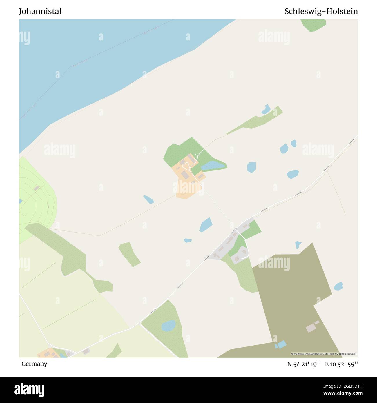 Johannistal, Allemagne, Schleswig-Holstein, N 54 21' 19'', E 10 52' 55'', carte, carte intemporelle publiée en 2021. Les voyageurs, les explorateurs et les aventuriers comme Florence Nightingale, David Livingstone, Ernest Shackleton, Lewis et Clark et Sherlock Holmes se sont appuyés sur des cartes pour planifier leurs voyages dans les coins les plus reculés du monde. Timeless Maps dresse la carte de la plupart des sites du monde, montrant ainsi la réalisation de grands rêves Banque D'Images