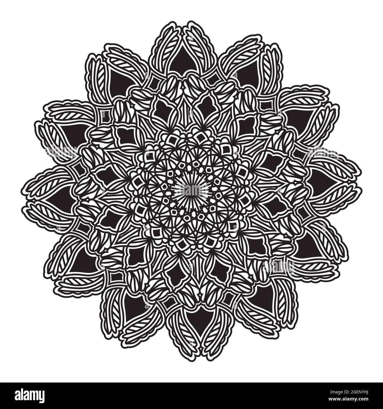 texture de mandala florale illustration du motif décoratif ornemental silhouette design de l'arrière-plan imprimé Illustration de Vecteur
