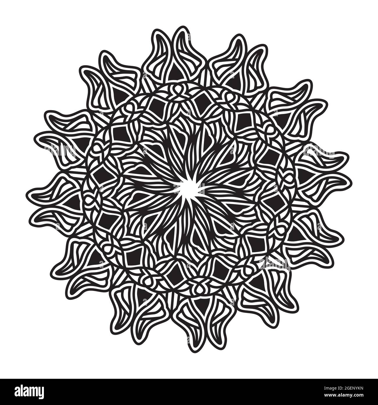 texture de mandala florale illustration du motif décoratif ornemental silhouette design de l'arrière-plan imprimé Illustration de Vecteur