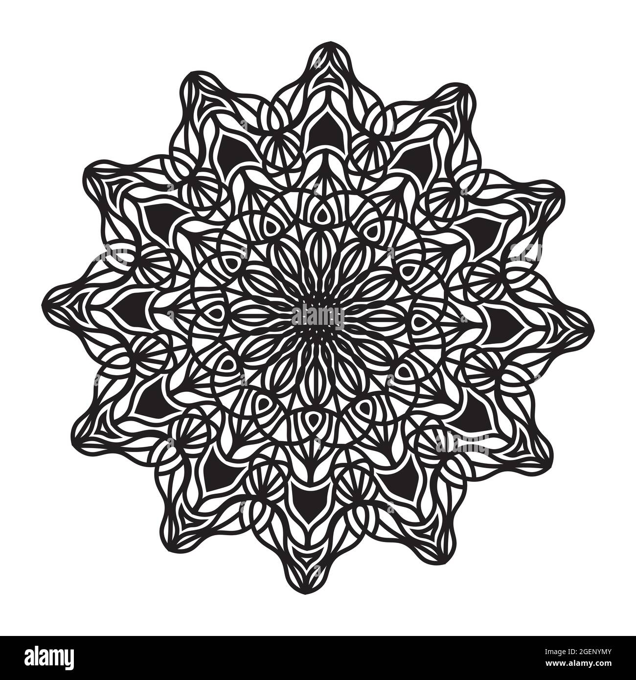 texture de mandala florale illustration du motif décoratif ornemental silhouette design de l'arrière-plan imprimé Illustration de Vecteur