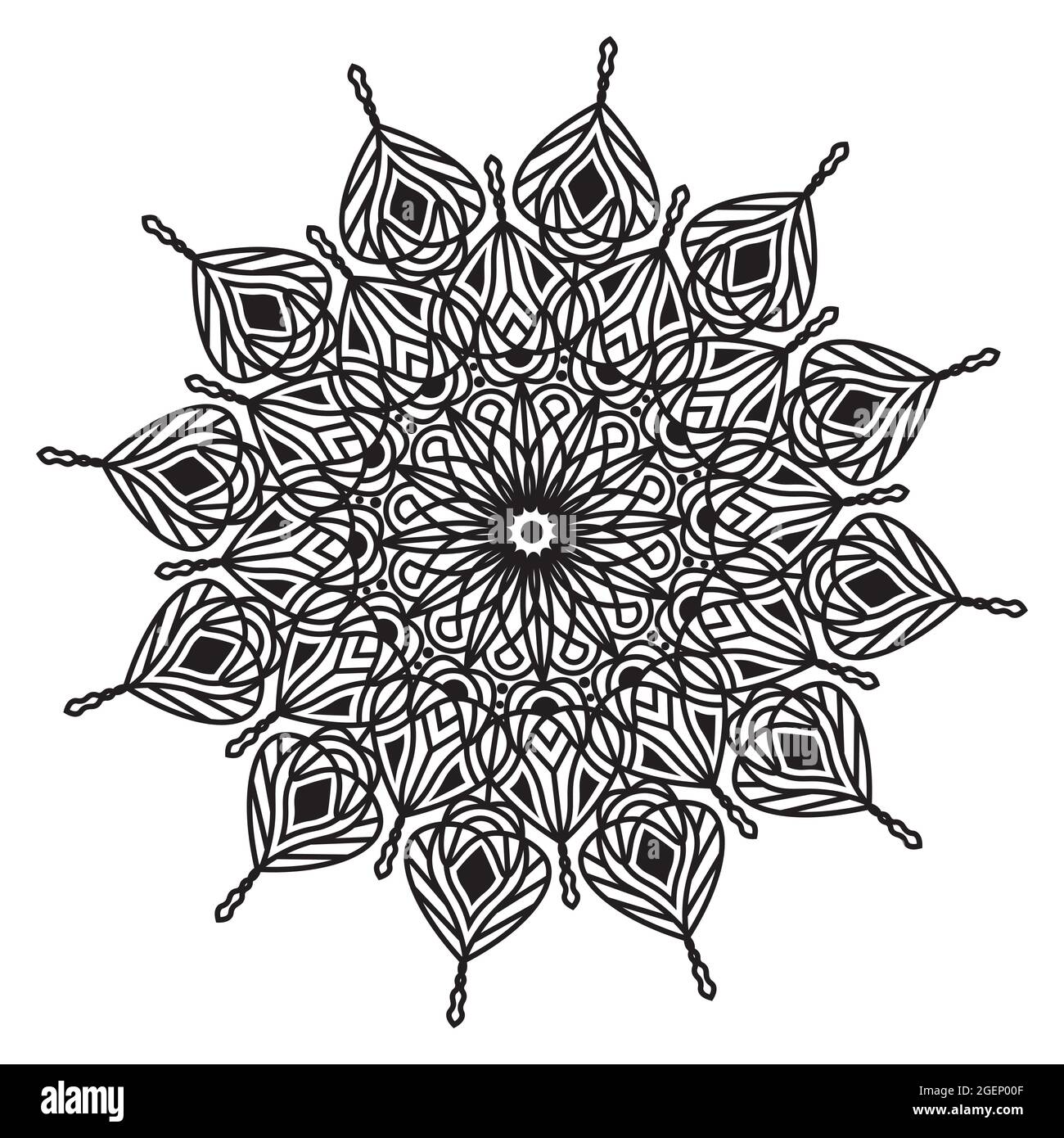 texture de mandala florale illustration du motif décoratif ornemental silhouette design de l'arrière-plan imprimé Illustration de Vecteur