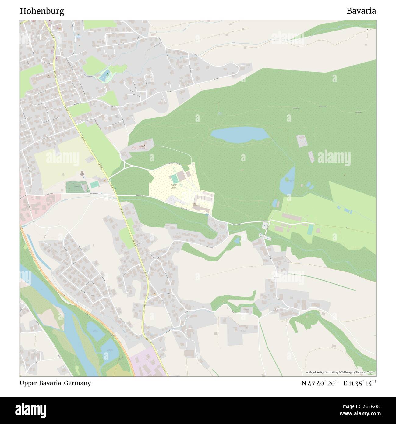 Hohenburg, haute-Bavière, Allemagne, Bavière, N 47 40' 20'', E 11 35' 14'', carte, carte intemporelle publiée en 2021. Les voyageurs, les explorateurs et les aventuriers comme Florence Nightingale, David Livingstone, Ernest Shackleton, Lewis et Clark et Sherlock Holmes se sont appuyés sur des cartes pour planifier leurs voyages dans les coins les plus reculés du monde. Timeless Maps dresse la carte de la plupart des sites du monde, montrant ainsi la réalisation de grands rêves Banque D'Images