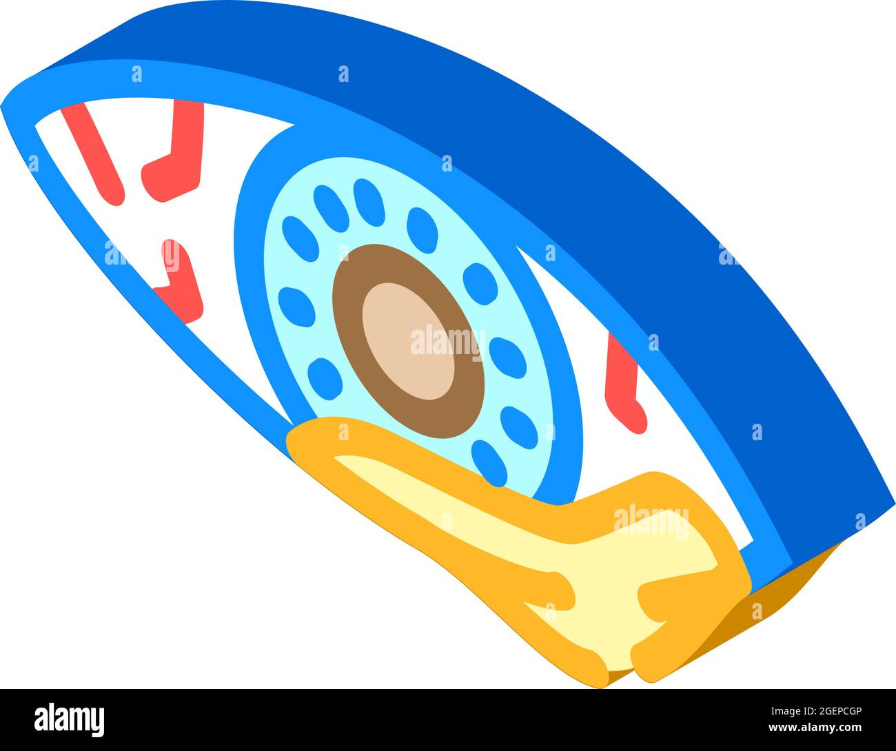 infection oculaire ophtalmologie icône isométrique illustration du vecteur Illustration de Vecteur