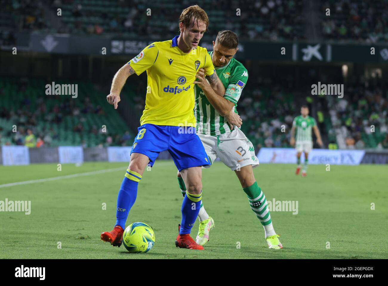 Séville, Espagne. 20 août 2021. Alex Fernandez de Cadix CF pendant le match de la Liga Santader entre Real Betis Balompie et Cadix CF à Benito Villamarin à Séville, Espagne, le 20 août 2021. (Crédit: Jose Luis Contreras) crédit: DAX Images/Alamy Live News Banque D'Images