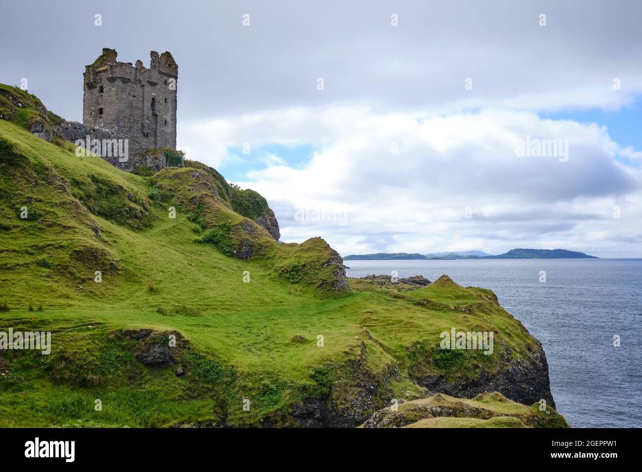 Le château de Gylen, à l'extrémité sud de l'île de Kerrera, au large d'Oban, dans le Loch Linnhe, en Écosse Banque D'Images