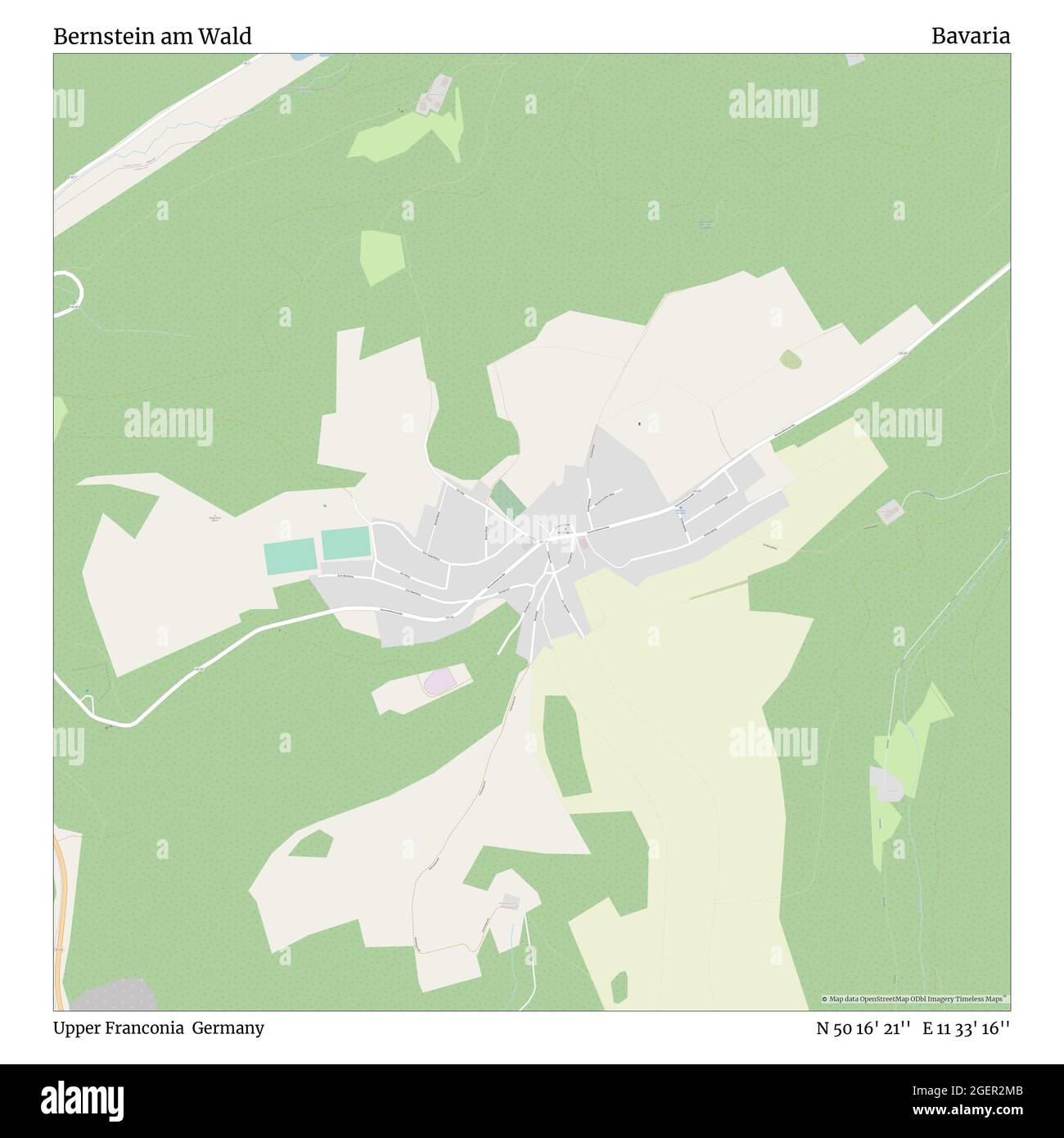 Bernstein am Wald, haute-Franconie, Allemagne, Bavière, N 50 16' 21'', E 11 33' 16'', carte, Timeless carte publiée en 2021. Les voyageurs, les explorateurs et les aventuriers comme Florence Nightingale, David Livingstone, Ernest Shackleton, Lewis et Clark et Sherlock Holmes se sont appuyés sur des cartes pour planifier leurs voyages dans les coins les plus reculés du monde. Timeless Maps dresse la carte de la plupart des sites du monde, montrant ainsi la réalisation de grands rêves Banque D'Images