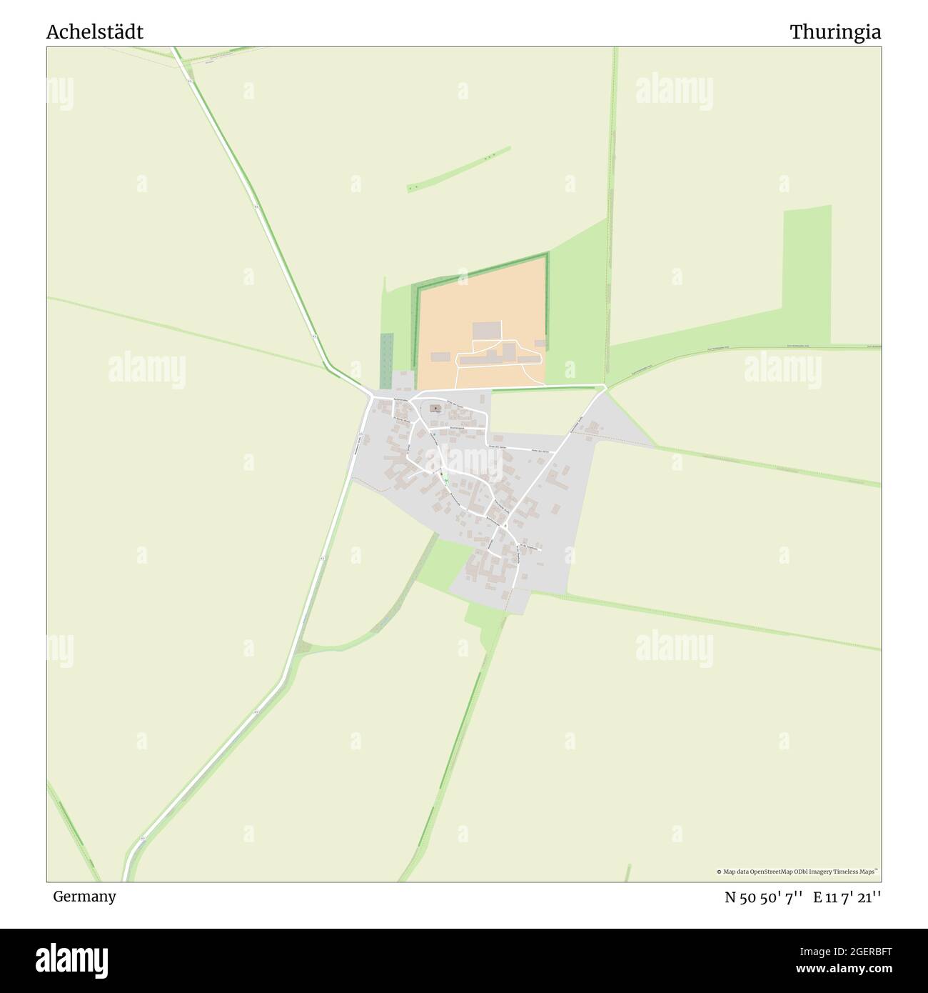 Achelstädt, Allemagne, Thuringe, N 50 50' 7'', E 11 7' 21'', carte, carte intemporelle publiée en 2021. Les voyageurs, les explorateurs et les aventuriers comme Florence Nightingale, David Livingstone, Ernest Shackleton, Lewis et Clark et Sherlock Holmes se sont appuyés sur des cartes pour planifier leurs voyages dans les coins les plus reculés du monde. Timeless Maps dresse la carte de la plupart des sites du monde, montrant ainsi la réalisation de grands rêves Banque D'Images