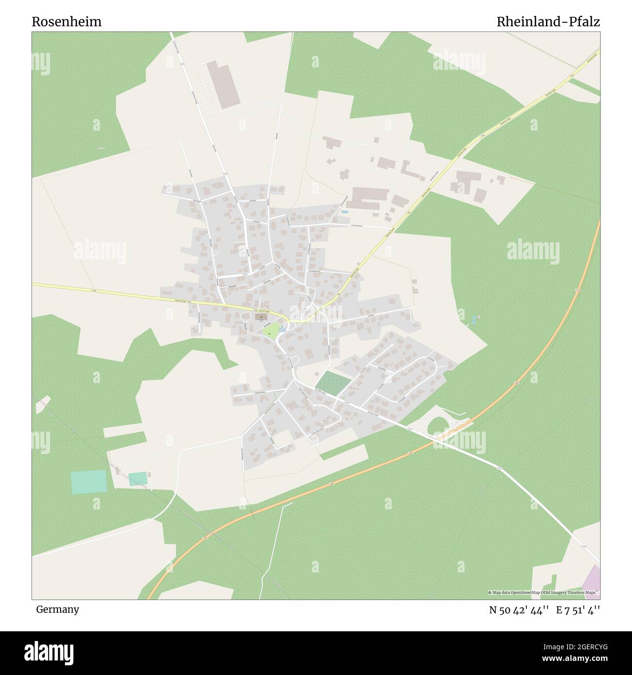 Rosenheim, Allemagne, Rheinland-Pfalz, N 50 42' 44'', E 7 51' 4'', carte, carte intemporelle publiée en 2021. Les voyageurs, les explorateurs et les aventuriers comme Florence Nightingale, David Livingstone, Ernest Shackleton, Lewis et Clark et Sherlock Holmes se sont appuyés sur des cartes pour planifier leurs voyages dans les coins les plus reculés du monde. Timeless Maps dresse la carte de la plupart des sites du monde, montrant ainsi la réalisation de grands rêves Banque D'Images