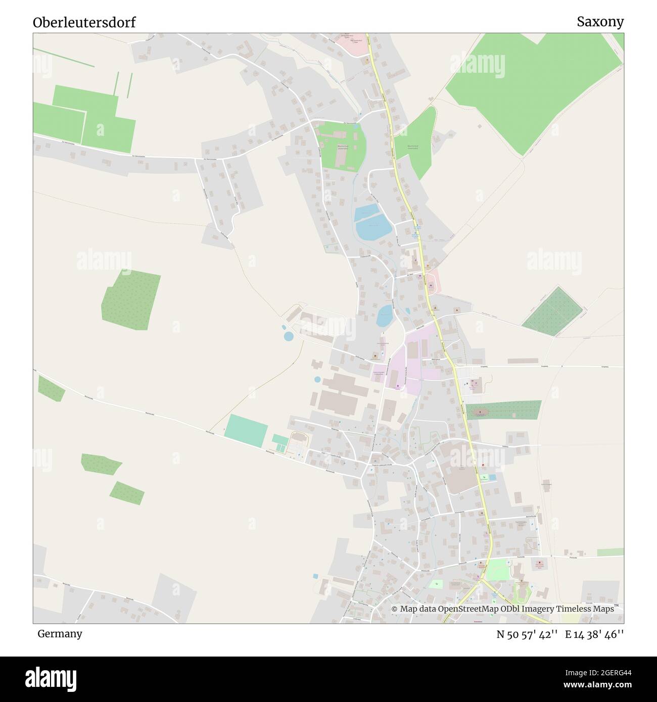 Oberleutersdorf, Allemagne, Saxe, N 50 57' 42'', E 14 38' 46'', carte, carte intemporelle publiée en 2021. Les voyageurs, les explorateurs et les aventuriers comme Florence Nightingale, David Livingstone, Ernest Shackleton, Lewis et Clark et Sherlock Holmes se sont appuyés sur des cartes pour planifier leurs voyages dans les coins les plus reculés du monde. Timeless Maps dresse la carte de la plupart des sites du monde, montrant ainsi la réalisation de grands rêves Banque D'Images