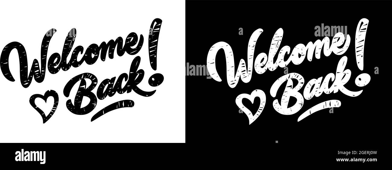 Inscription de bienvenue à la craie et au charbon. Vecteur sur fond transparent et noir Illustration de Vecteur