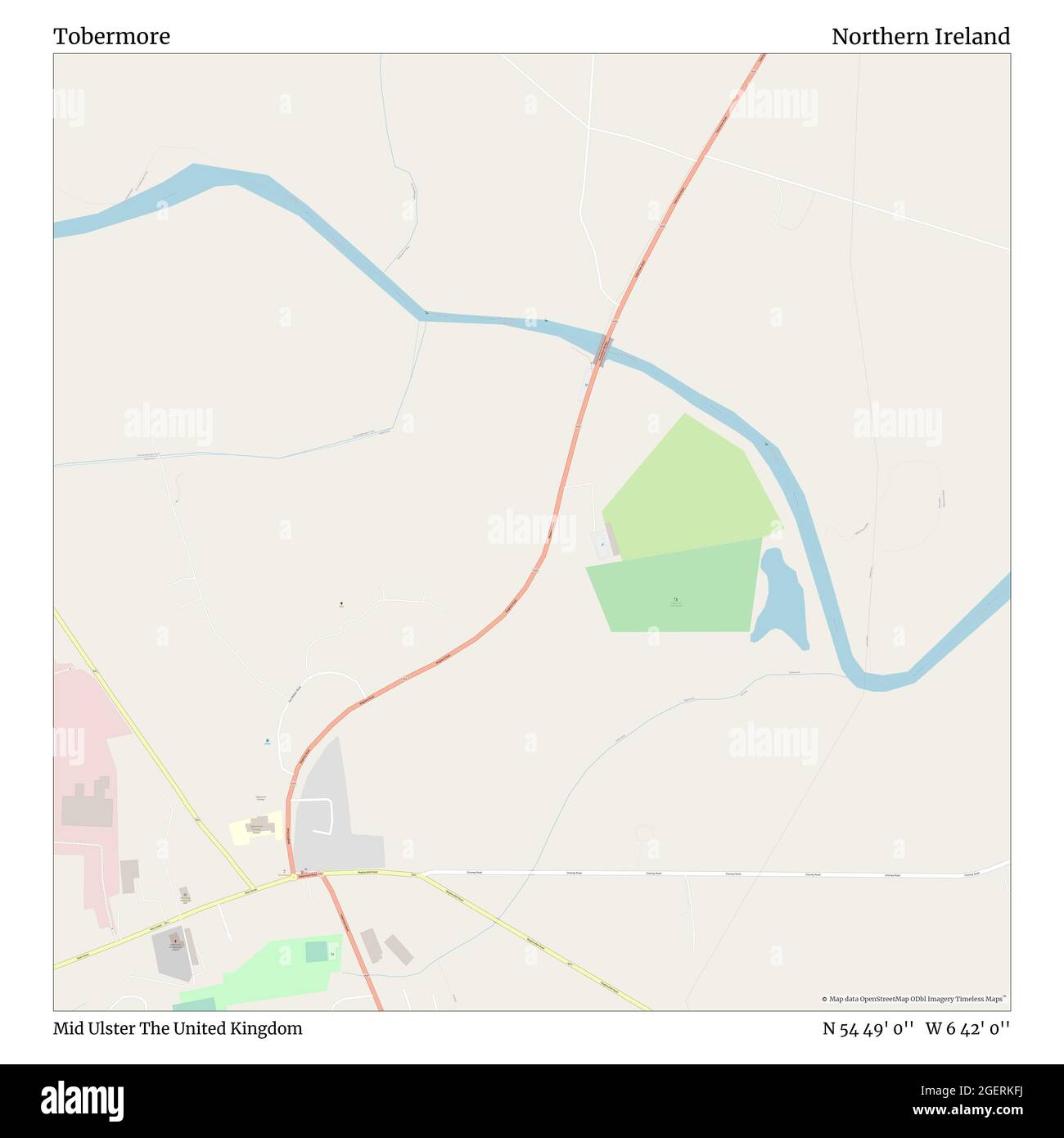 Tobermore, Mid Ulster, Royaume-Uni, Irlande du Nord, N 54 49' 0'', W 6 42' 0'', carte, Timeless Map publié en 2021. Les voyageurs, les explorateurs et les aventuriers comme Florence Nightingale, David Livingstone, Ernest Shackleton, Lewis et Clark et Sherlock Holmes se sont appuyés sur des cartes pour planifier leurs voyages dans les coins les plus reculés du monde. Timeless Maps dresse la carte de la plupart des sites du monde, montrant ainsi la réalisation de grands rêves Banque D'Images