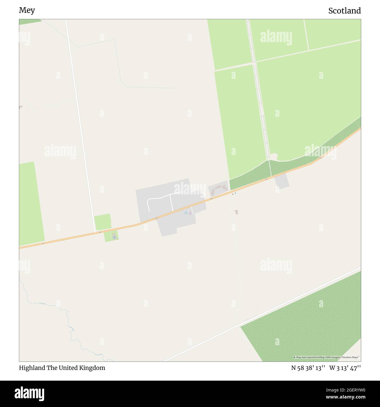 Mey, Highland, Royaume-Uni, Écosse, N 58 38' 13'', W 3 13' 47'', carte, Timeless Map publié en 2021. Les voyageurs, les explorateurs et les aventuriers comme Florence Nightingale, David Livingstone, Ernest Shackleton, Lewis et Clark et Sherlock Holmes se sont appuyés sur des cartes pour planifier leurs voyages dans les coins les plus reculés du monde. Timeless Maps dresse la carte de la plupart des sites du monde, montrant ainsi la réalisation de grands rêves Banque D'Images