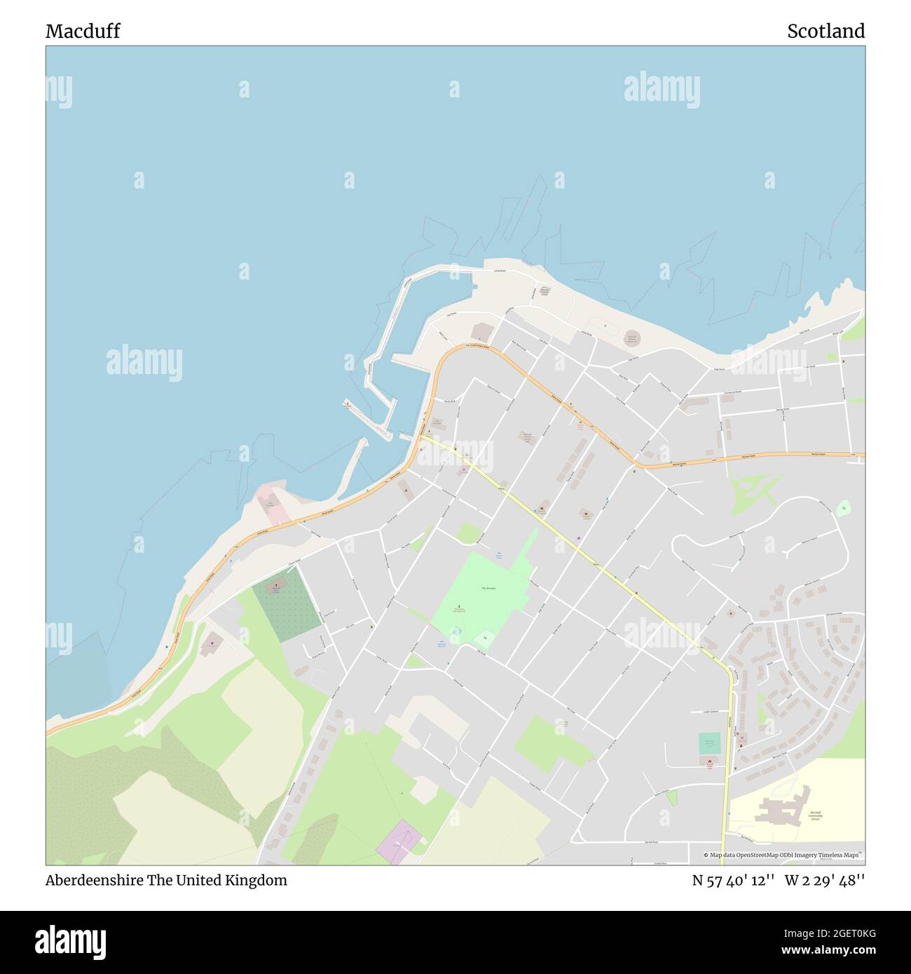 Macduff, Aberdeenshire, Royaume-Uni, Écosse, N 57 40' 12'', W 2 29' 48'', carte, Timeless carte publiée en 2021. Les voyageurs, les explorateurs et les aventuriers comme Florence Nightingale, David Livingstone, Ernest Shackleton, Lewis et Clark et Sherlock Holmes se sont appuyés sur des cartes pour planifier leurs voyages dans les coins les plus reculés du monde. Timeless Maps dresse la carte de la plupart des sites du monde, montrant ainsi la réalisation de grands rêves Banque D'Images