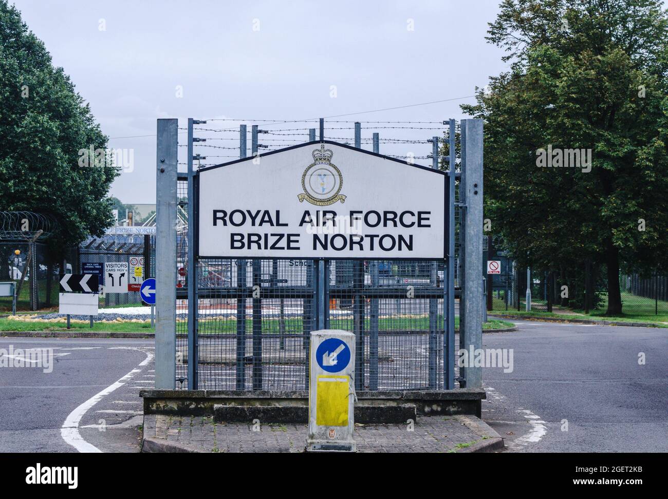 RAF Brize Norton, Oxfordshire est la plus grande station RAF du Royaume-Uni, et la base où de nombreuses missions de rapatriement et de sauvetage arrivent. Banque D'Images