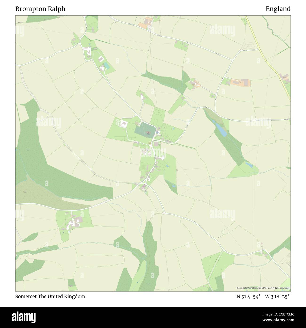 Brompton Ralph, Somerset, Royaume-Uni, Angleterre, N 51 4' 54'', W 3 18' 25'', carte, Timeless carte publiée en 2021. Les voyageurs, les explorateurs et les aventuriers comme Florence Nightingale, David Livingstone, Ernest Shackleton, Lewis et Clark et Sherlock Holmes se sont appuyés sur des cartes pour planifier leurs voyages dans les coins les plus reculés du monde. Timeless Maps dresse la carte de la plupart des sites du monde, montrant ainsi la réalisation de grands rêves Banque D'Images