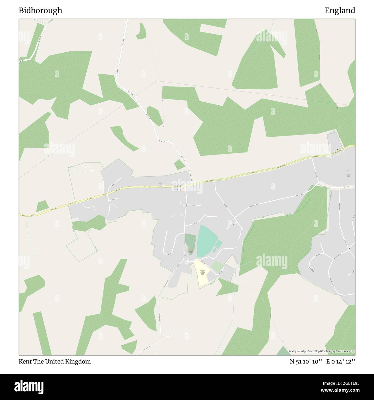 Bidborough, Kent, Royaume-Uni, Angleterre, N 51 10' 10'', E 0 14' 12'', carte, Timeless carte publiée en 2021. Les voyageurs, les explorateurs et les aventuriers comme Florence Nightingale, David Livingstone, Ernest Shackleton, Lewis et Clark et Sherlock Holmes se sont appuyés sur des cartes pour planifier leurs voyages dans les coins les plus reculés du monde. Timeless Maps dresse la carte de la plupart des sites du monde, montrant ainsi la réalisation de grands rêves Banque D'Images