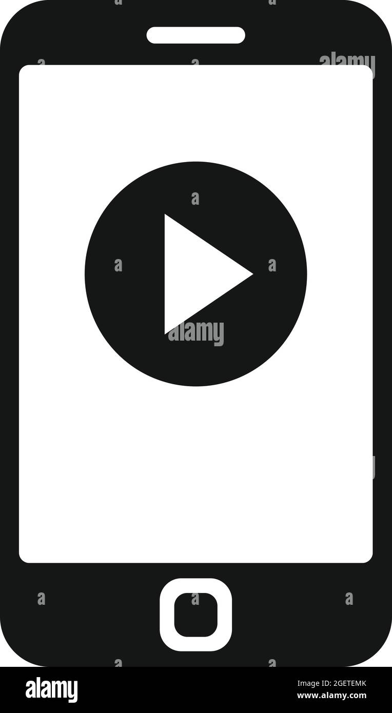 Icône d'édition vidéo du téléphone vecteur simple. Smartphone mobile Illustration de Vecteur