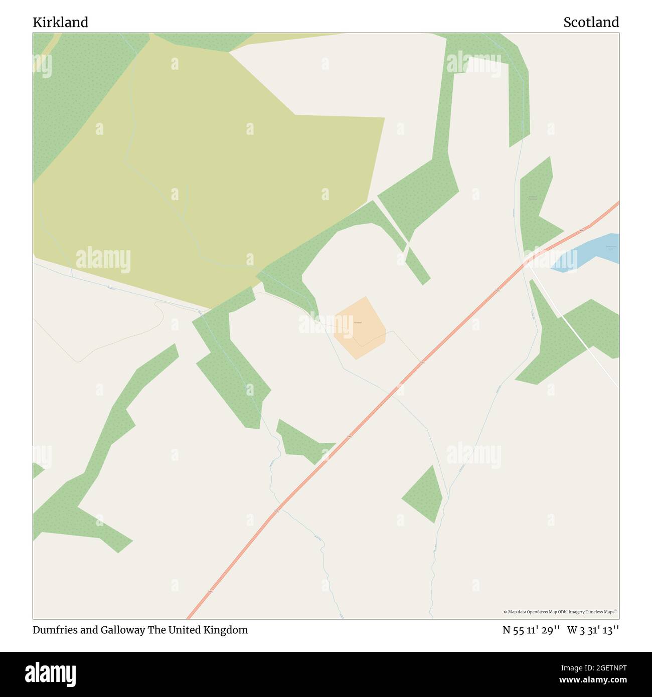 Kirkland, Dumfries et Galloway, Royaume-Uni, Écosse, N 55 11' 29'', W 3 31' 13'', carte, carte intemporelle publiée en 2021. Les voyageurs, les explorateurs et les aventuriers comme Florence Nightingale, David Livingstone, Ernest Shackleton, Lewis et Clark et Sherlock Holmes se sont appuyés sur des cartes pour planifier leurs voyages dans les coins les plus reculés du monde. Timeless Maps dresse la carte de la plupart des sites du monde, montrant ainsi la réalisation de grands rêves Banque D'Images