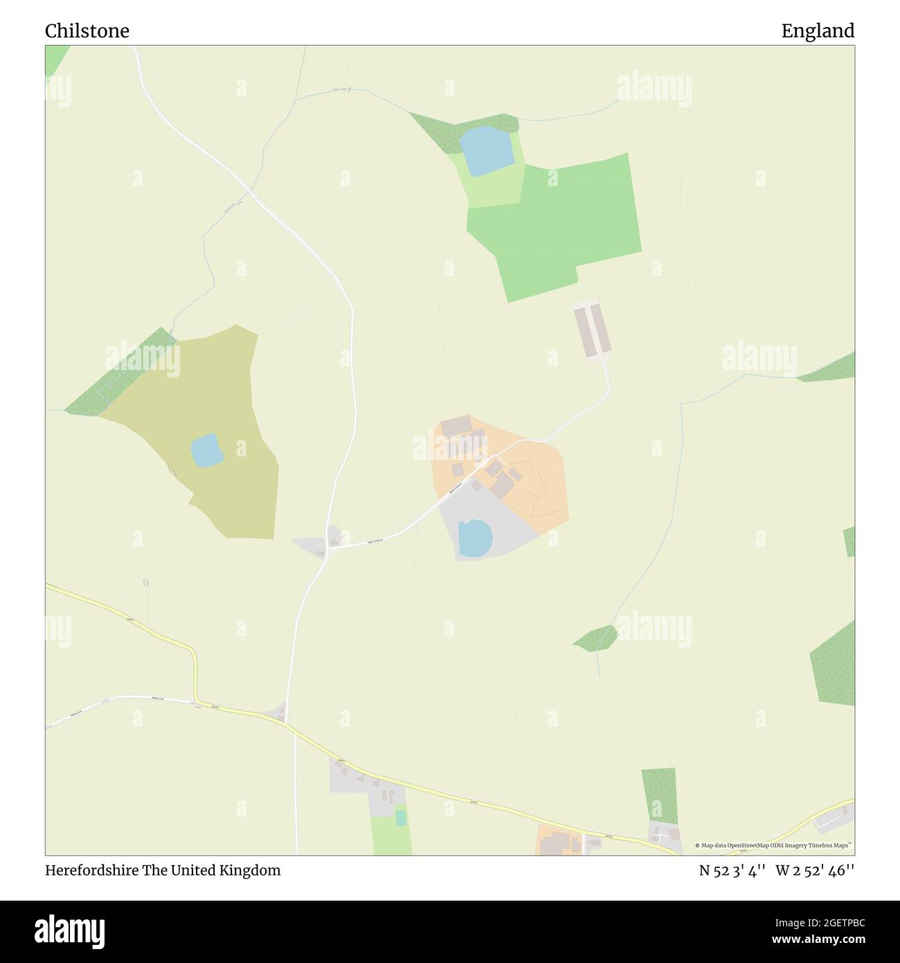 Chilstone, Herefordshire, Royaume-Uni, Angleterre, N 52 3' 4'', W 2 52' 46'', carte, Timeless Map publié en 2021. Les voyageurs, les explorateurs et les aventuriers comme Florence Nightingale, David Livingstone, Ernest Shackleton, Lewis et Clark et Sherlock Holmes se sont appuyés sur des cartes pour planifier leurs voyages dans les coins les plus reculés du monde. Timeless Maps dresse la carte de la plupart des sites du monde, montrant ainsi la réalisation de grands rêves Banque D'Images