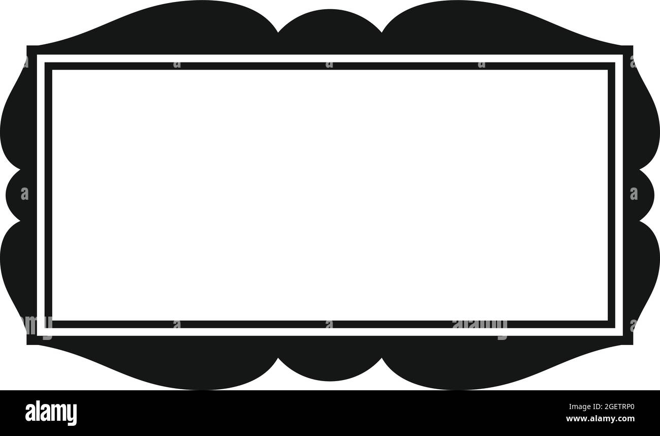 Icône cadre photo en bois vecteur simple. Ancien objet Illustration de Vecteur