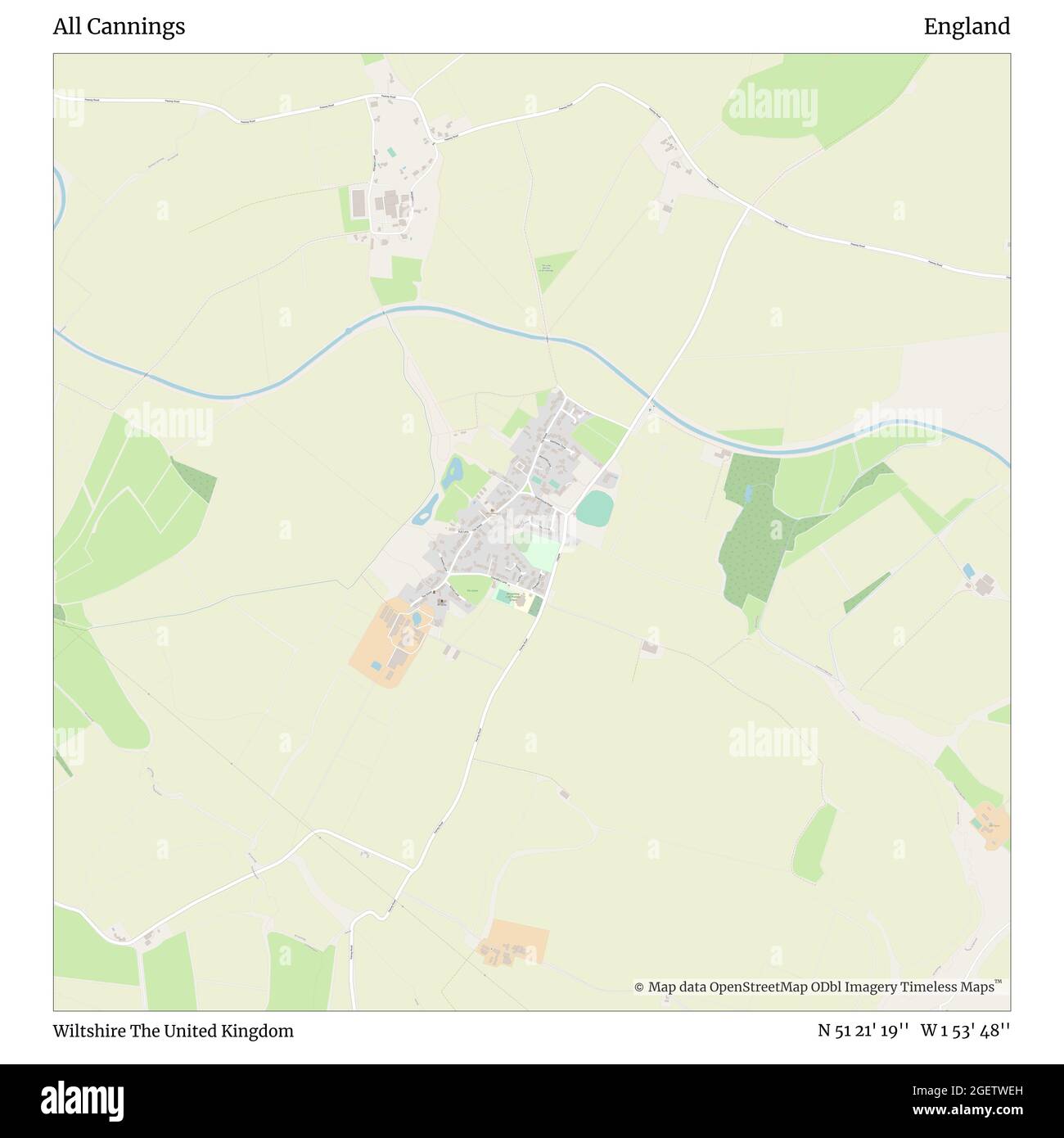 All Cannings, Wiltshire, Royaume-Uni, Angleterre, N 51 21' 19'', W 1 53' 48'', carte, Timeless carte publiée en 2021. Les voyageurs, les explorateurs et les aventuriers comme Florence Nightingale, David Livingstone, Ernest Shackleton, Lewis et Clark et Sherlock Holmes se sont appuyés sur des cartes pour planifier leurs voyages dans les coins les plus reculés du monde. Timeless Maps dresse la carte de la plupart des sites du monde, montrant ainsi la réalisation de grands rêves Banque D'Images