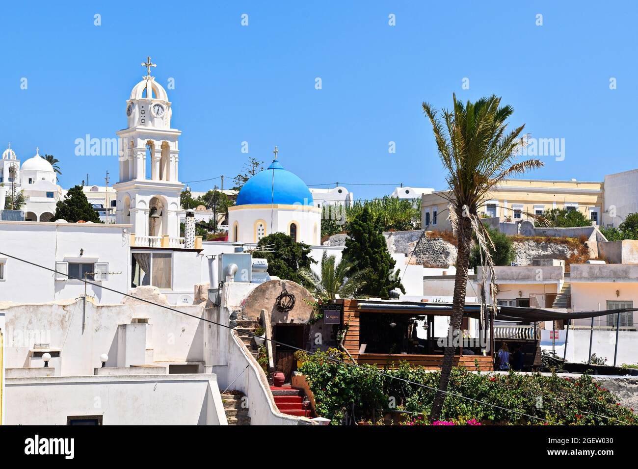 Megalochori, village traditionnel sur l'île de Santorini, Grèce, Europe Banque D'Images