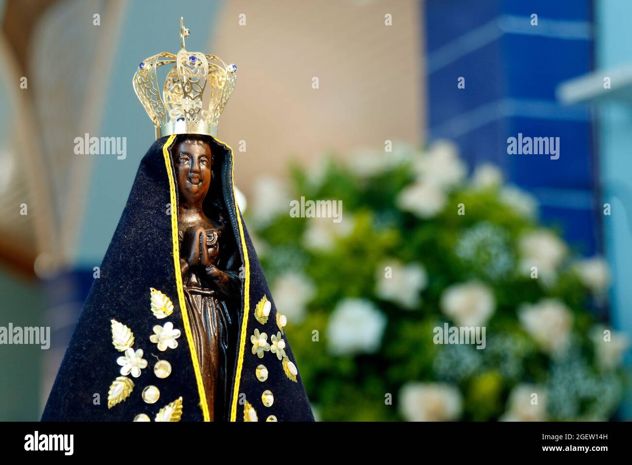 Statue de l'image de notre-Dame d'Aparecida, mère de Dieu, patronne du Brésil Banque D'Images