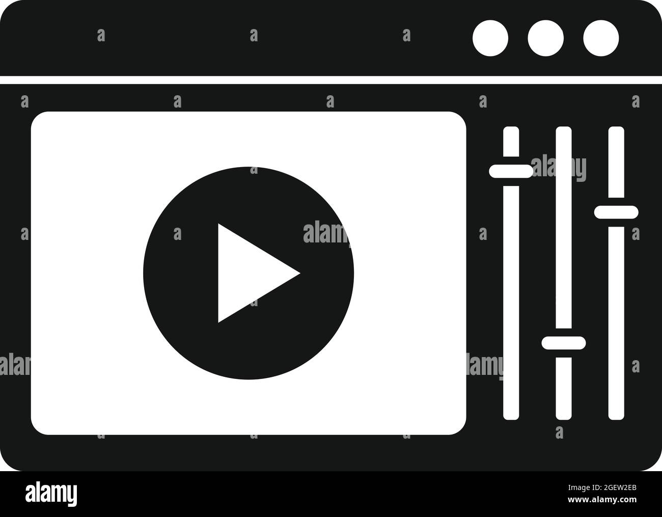 Icône de montage vidéo en ligne vecteur simple. Éditeur de film Illustration de Vecteur