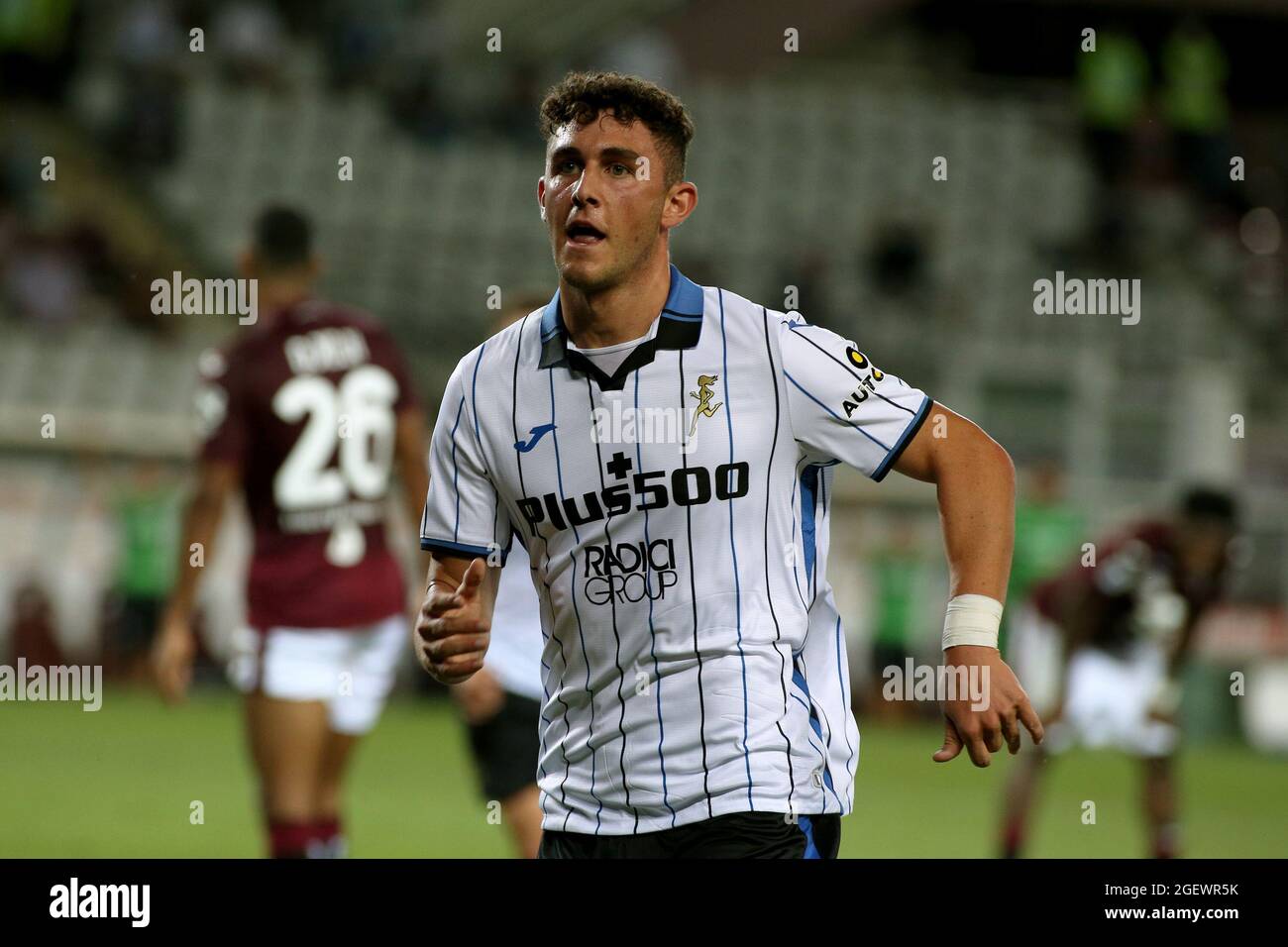 Olimpico Grande Torino, Turin, Italie, 21 août 2021, Roberto Piccoli (Atalanta BC) célèbre le but pendant Torino FC vs Atalanta BC, football italien série A match - photo Claudio Benedetto / LM Banque D'Images
