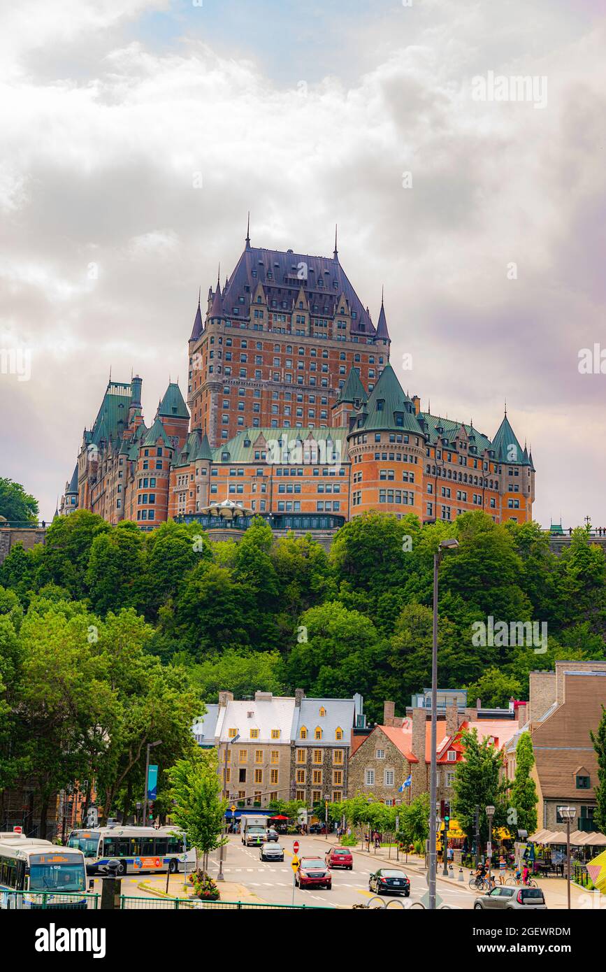 Québec, Canada - juillet 19 2021 : Hôtel Fairmont le Château Frontenac à Québec Banque D'Images