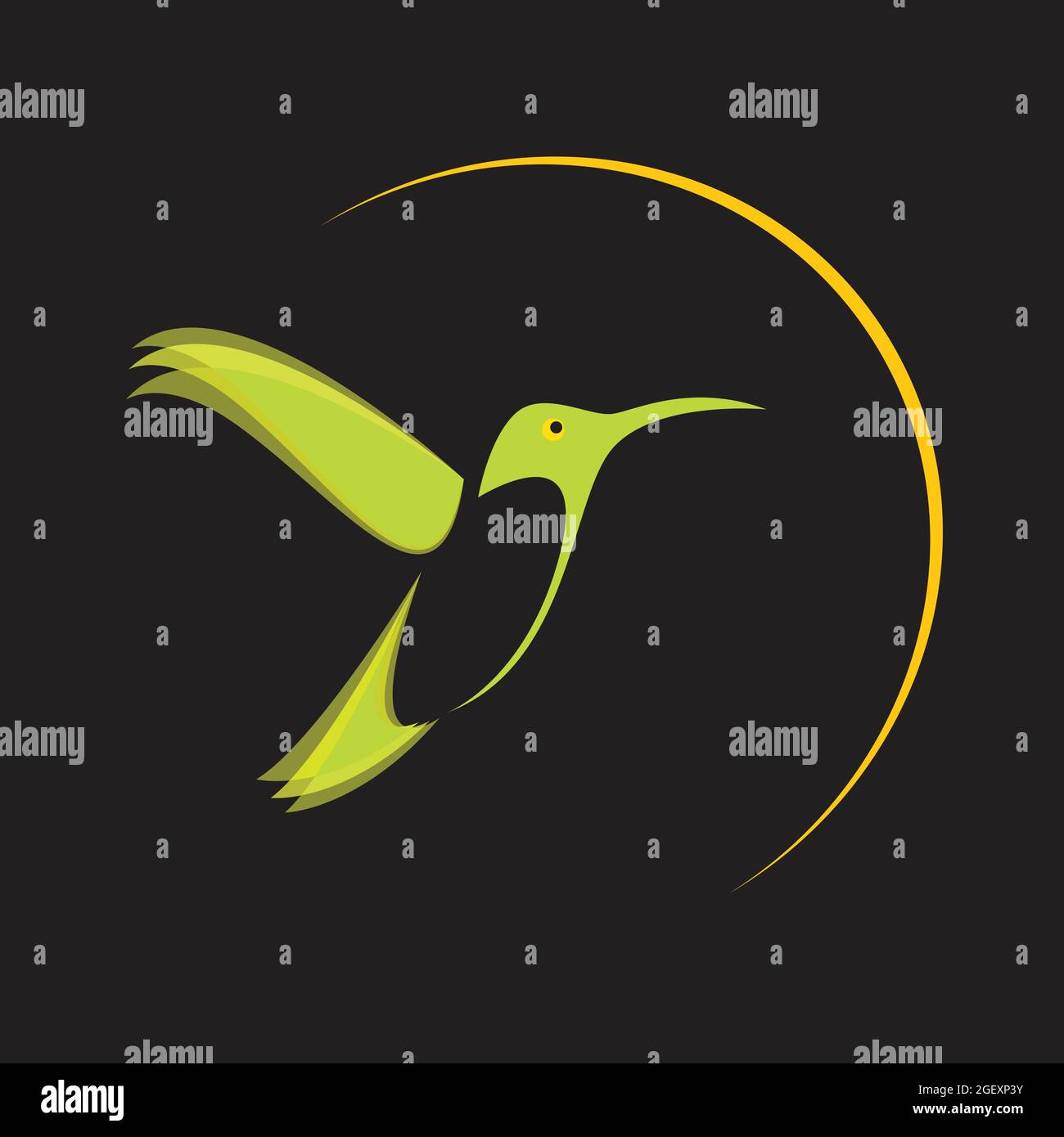 Image vectorielle d'un fumingbird. Illustration vectorielle superposée facile à modifier. Animaux sauvages. Illustration de Vecteur