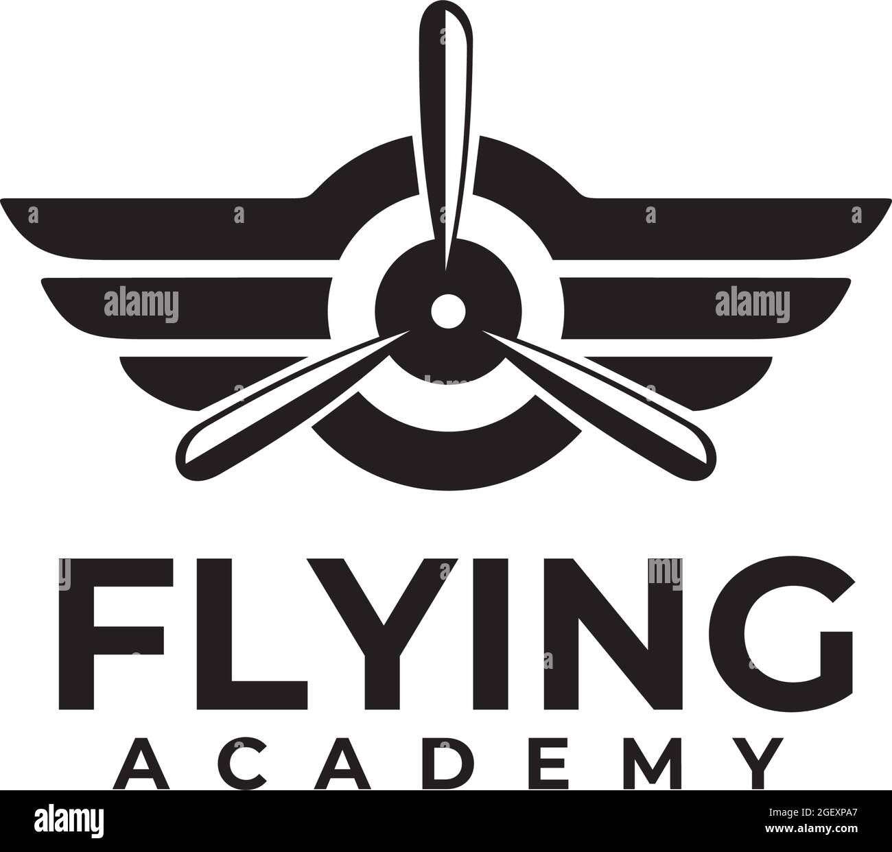 Design du logo vecteur du club d'entraînement de l'aviation d'avion Illustration de Vecteur